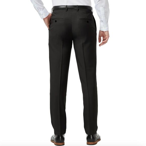 HAGGAR Men's Performance Comfort Dress Pant Straight Fit Black 34W x 30L NWT - Picture 11 of 12